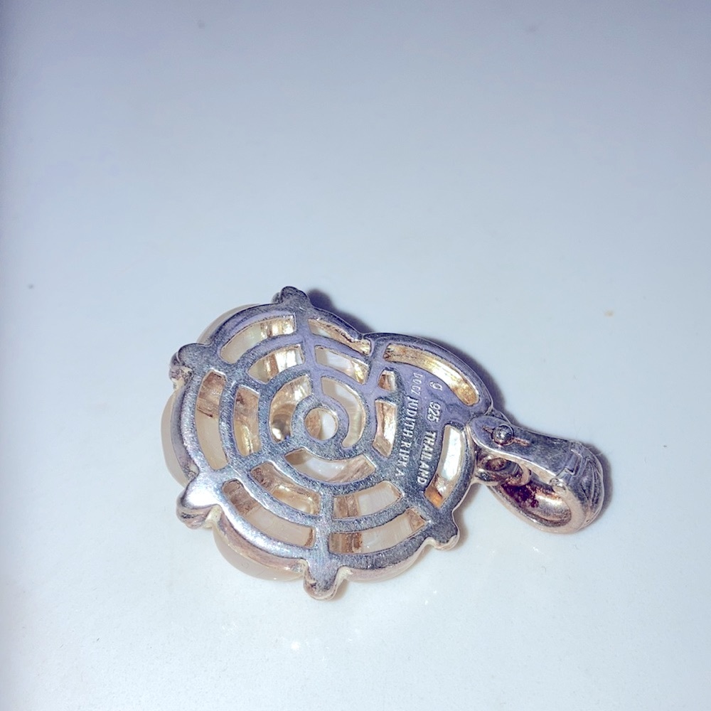 Judith Ripka sterling silver mother of pearl pendant - Picture 3 of 4